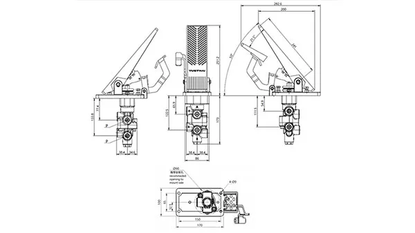 YBV-S Dual Service Brake Valve (with Locking Mechanism)