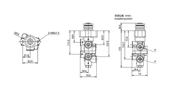 YBV-S Dual Service Brake Valve (without Pedals)